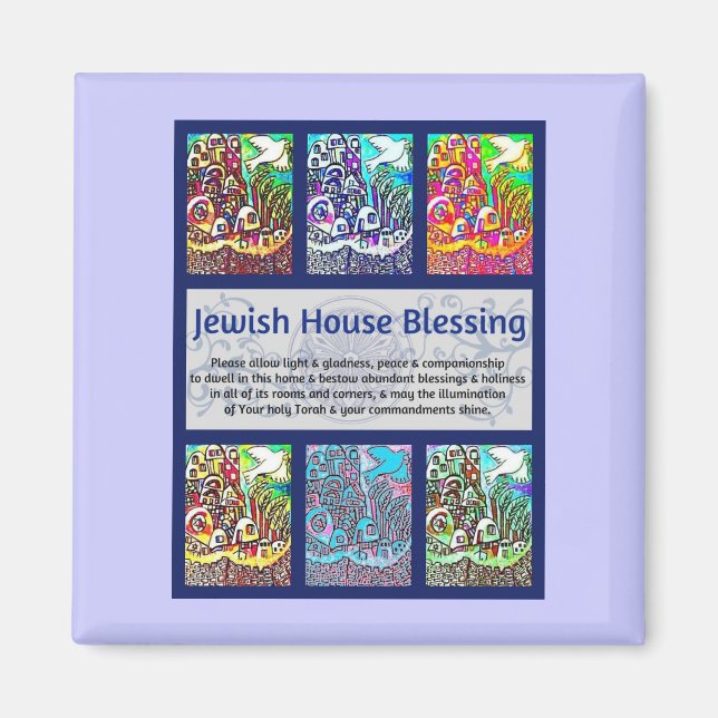 Jewish House Blessing City Of Jerusalem Magnet (Front)