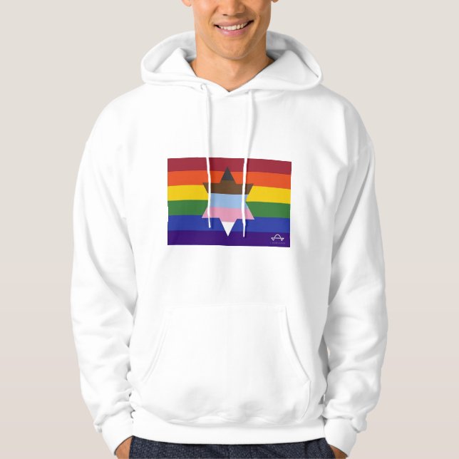 Jewish Inclusive Pride Flag Sweatshirt (Front)
