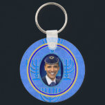 Jewish Keychain<br><div class="desc">Barack Obama Jewish Yarmulke Hanukkah Jew Hebrew Star of David Holiday Israel President Keychain</div>