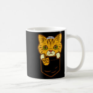 Jewish Kitten Cket Cat Menorah Hanukkah Pajamas Ch Coffee Mug