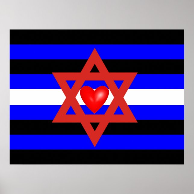Jewish Leather Pride Flag Poster (Front)