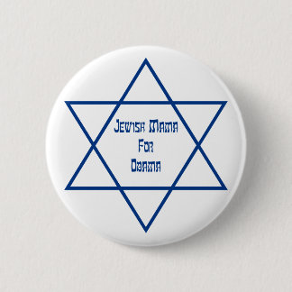 Jewish Mama for Obama Lg Star Buttons