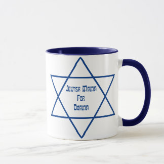 Jewish Mama For Obama Lg. Star Mugs