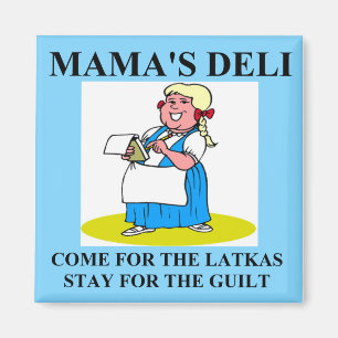 jewish mama guilt and latkes magnet