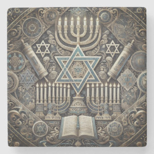Jewish marble coaster