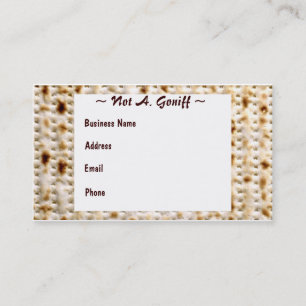 Jewish Matzoh Business Card ~ Customise!