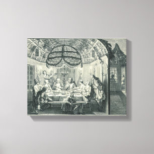 Jewish Meal During the Feast of the Tabernacles, i Canvas Print