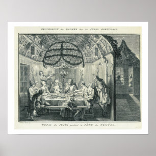 Jewish Meal During the Feast of the Tabernacles, i Poster