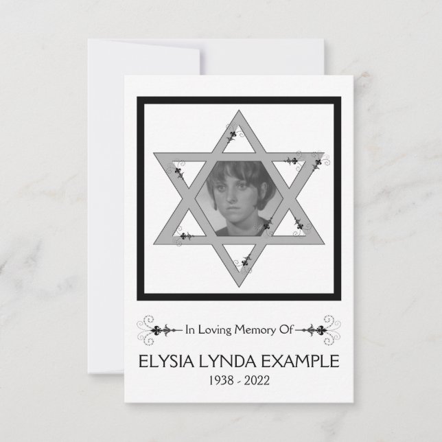 jewish memorial card (Front)