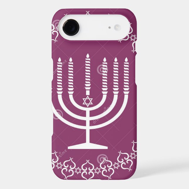 jewish-menorah-holiday-vector-background-27207795. Case-Mate iPhone case (Back)