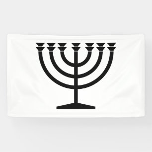 Jewish Menorah (Symbol of Judaism) Banner