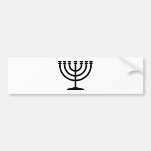 Jewish Menorah (Symbol of Judaism) Bumper Sticker