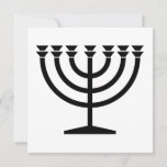 Jewish Menorah (Symbol of Judaism) Card<br><div class="desc">This design features an illustration of a menorah, used by Jewish people to celebrate the eight-day holiday of Hanukkah. The menorah is a nine-branched candelabrum that is lit during Hanukkah. Eight of the nine branches hold lights (candles or oil lamps) that symbolise the eight nights of the holiday; on each...</div>