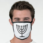 Jewish Menorah (Symbol of Judaism) Face Mask<br><div class="desc">This design features an illustration of a menorah, used by Jewish people to celebrate the eight-day holiday of Hanukkah. The menorah is a nine-branched candelabrum that is lit during Hanukkah. Eight of the nine branches hold lights (candles or oil lamps) that symbolise the eight nights of the holiday; on each...</div>