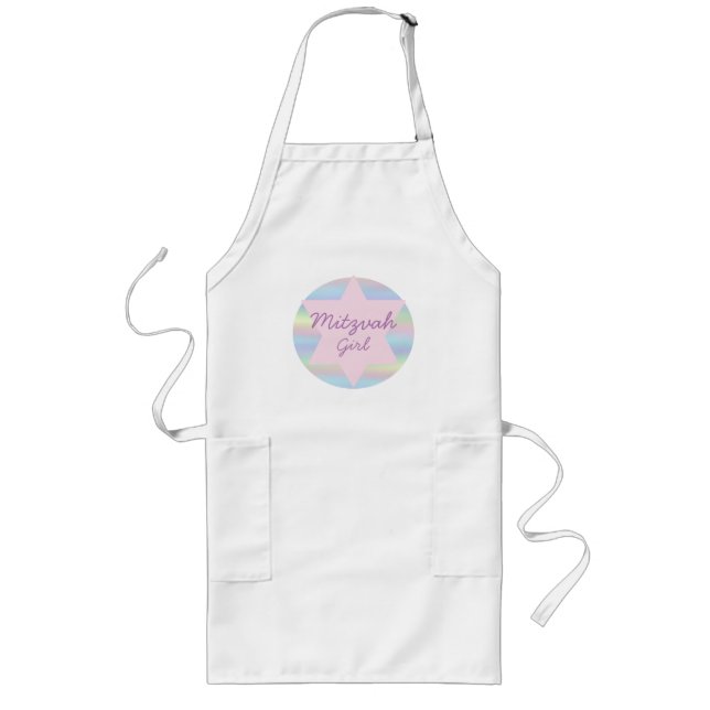 Jewish Mitzvah Girl Superhero Apron (Front)