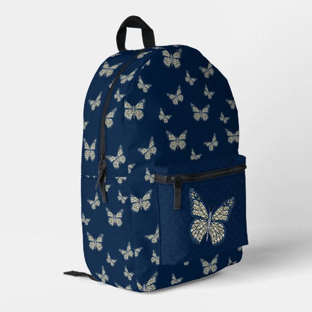 Jewish Monarch Printed Backpack (Back Corner Left)