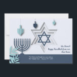 Jewish Moving Announcement<br><div class="desc">Let everyone know of your new address with this handsome announcement featuring Jewish elements. Perfect for Hanukkah greetings too!. (Image by Freepik). The card is easy to customise with your wording, font and font colour. Not exactly what you're looking for? All our products can be custom designed to meet your...</div>