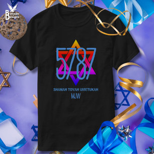 Jewish New Year Customisable 5787 Rosh Hashanah T-Shirt