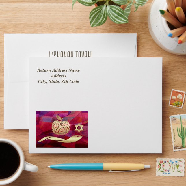 Jewish New Year | Rosh Hashanah Custom Envelope (Desk)