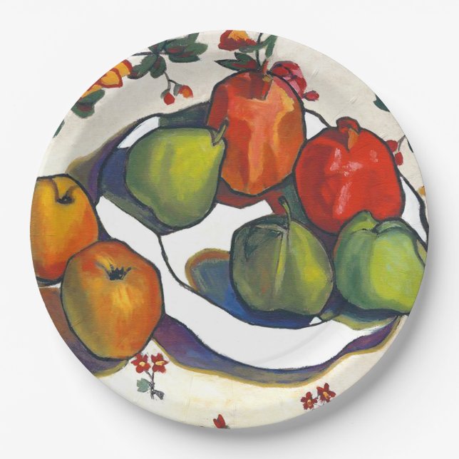 Jewish New Year | Rosh Hashanah Fine Art Paper Plate (Front)