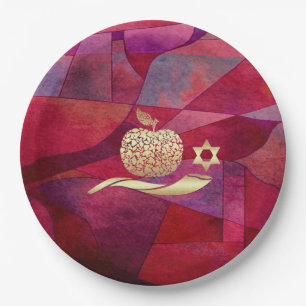 Jewish New Year Rosh Hashanah Paper Plate