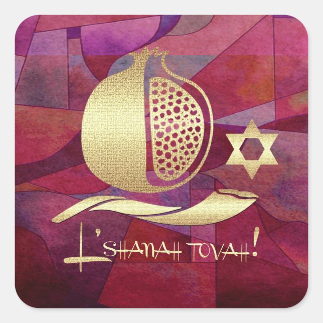 Jewish New Year | Rosh Hashanah  Square Sticker (Front)