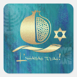 Jewish New Year   Rosh Hashanah  Square Sticker