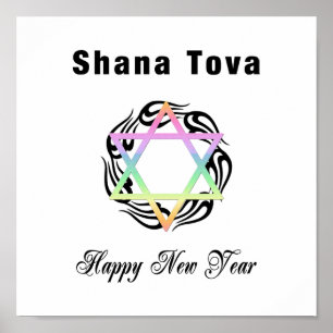 Jewish New Year Star of David Poster