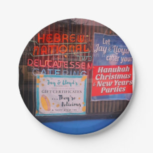Jewish Party Decoration-Paper Plates-Brooklyn Deli Paper Plate