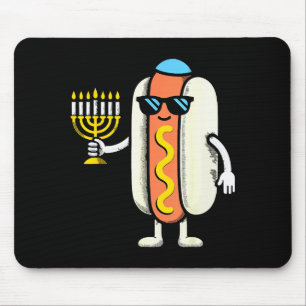 Jewish Pjs Hotdog Funny Food Hanukkah Pajamas Chan Mouse Mat