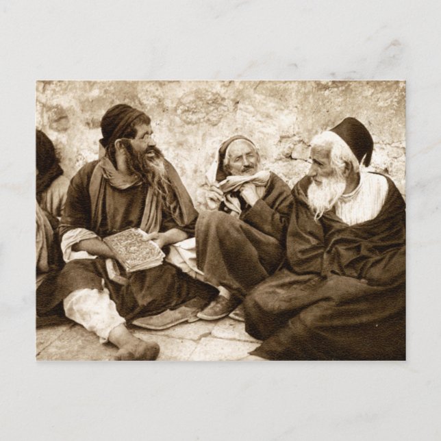 Jewish prayers in Jerusalem Postcard (Front)