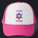 Jewish Princess Trucker Hat<br><div class="desc">Jewish gifts and personalised gift ideas for Jewish holidays including Hanukkah,  Passover,  Bas and Bar Mitzvah special occasions featuring traditional Judaism and modern themes.  Jewish Princess baby gifts,  birthday presents and home decor with Star of David and Hebrew looking writing.</div>