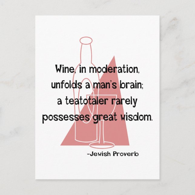 Jewish Proverb Postcard (Front)