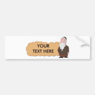 Jewish rabbi custumizable bumper sticker