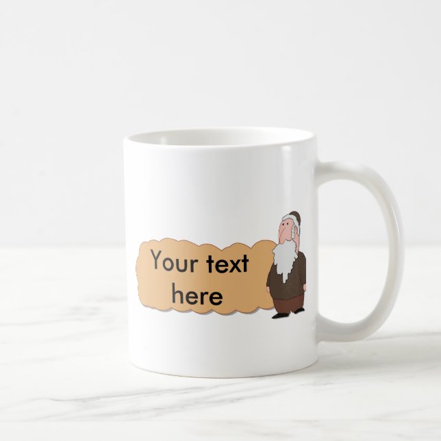 Jewish rabbi custumizable ceramic mug (Right)