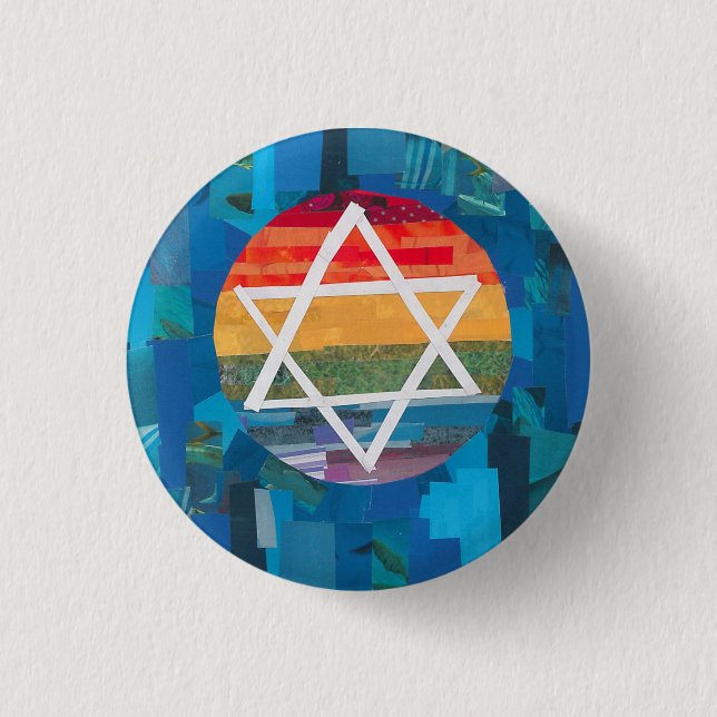 Jewish Rainbown 3 Cm Round Badge (Front)