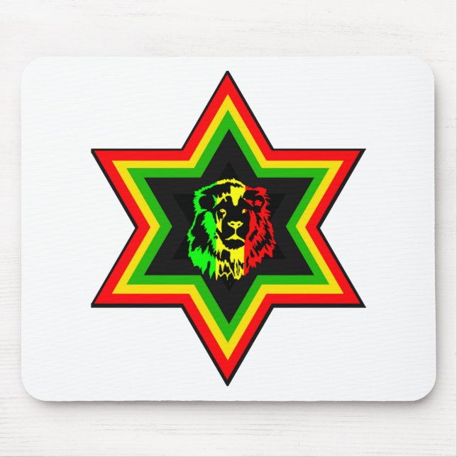 Jewish Rasta Mouse Mat (Front)