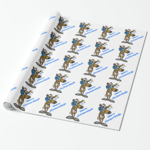 Jewish Reindeer Chrismukkah Wrapping Paper Ver.2