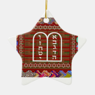 Jewish Religious Spiritual Ritual Art effects gift Ceramic Tree Decoration