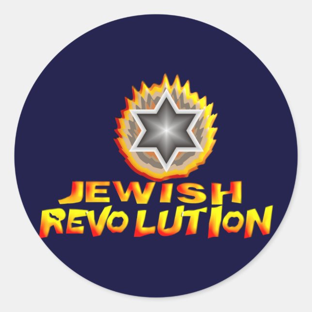 Jewish Revolution Classic Round Sticker (Front)
