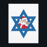 JEWISH SANTA HOLIDAY POSTCARD<br><div class="desc">Holiday Humour T-shirts and Apparel Funny Holiday Gear: T-shirts,  Hoodies,  Stickers,  Buttons,  and gifts.</div>