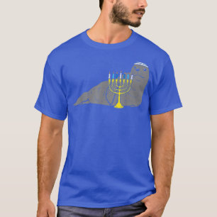 Jewish Seal Menorah Animal Hanukkah Pajamas Chanuk T-Shirt