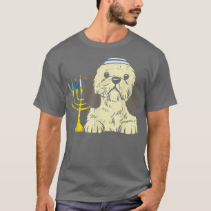 Jewish Shih Tzu Dog Menorah Hanukkah Pyjamas Chanu T-Shirt