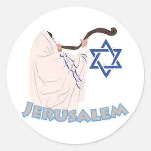 Jewish Shofar Classic Round Sticker