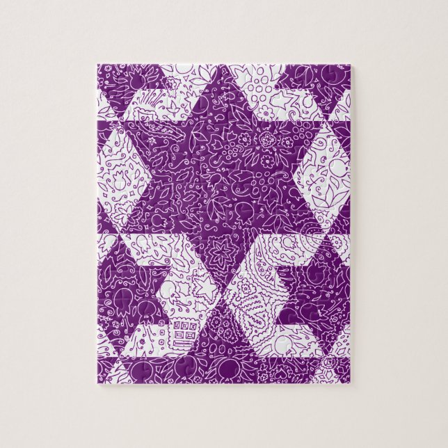 Jewish Signs Style Designed in Jerusalem Jigsaw Puzzle (Vertical)