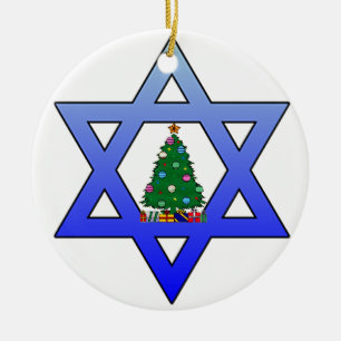 Jewish Star Christmas Tree Ornament
