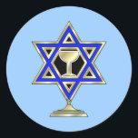 Jewish Star Classic Round Sticker<br><div class="desc"></div>
