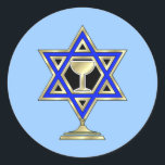 Jewish Star Classic Round Sticker<br><div class="desc"></div>
