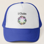 Jewish Star Colours L'Chaim   Trucker Hat<br><div class="desc">Jewish Modern and Traditional Personalised Gifts and Apparel</div>