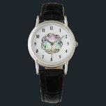 Jewish Star Colours Watch<br><div class="desc">Jewish Star in pastel colours on flame tattoo perfect for hebrew holidays,  passover,  hanukkah or rosh hoshanah.  Shop for personalised Jewish jewellery and gifts for Bar Mitzvah,  Weddings and Holidays at:  Jewish Gift Shop</div>